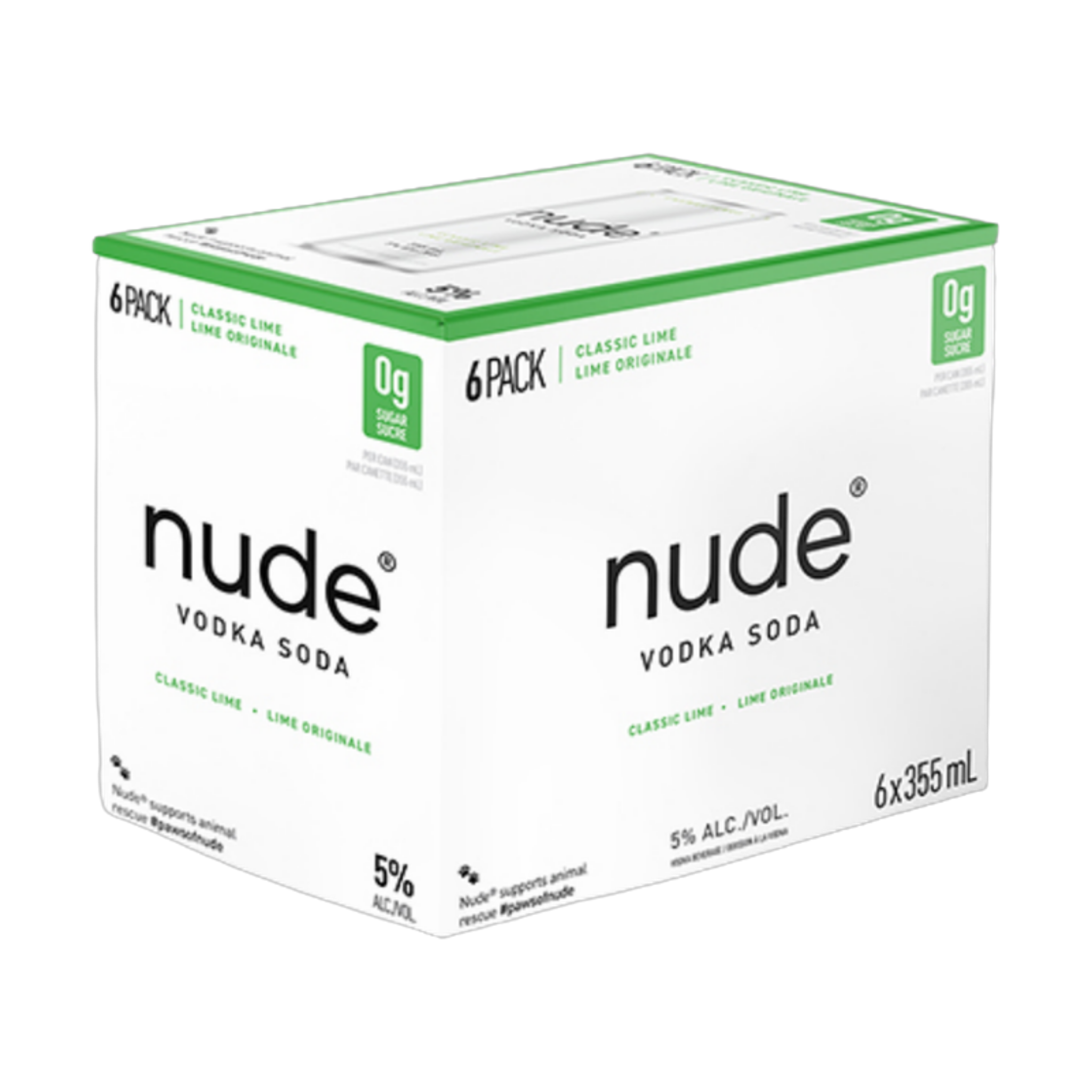 Nude Vodka Soda - Classic Lime 6pk