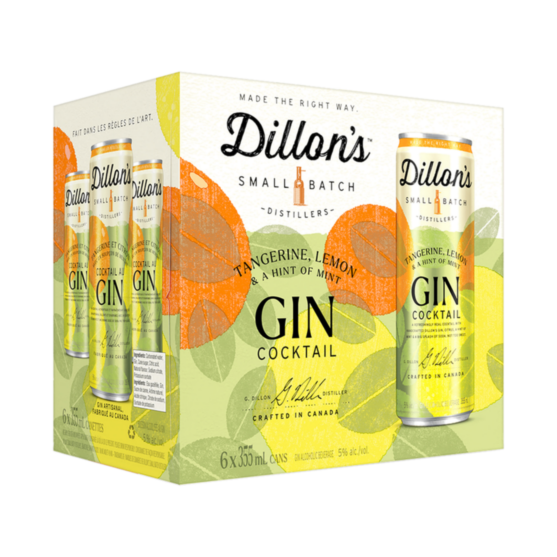 Dillons Gin - Tangerine Lemon 6pk