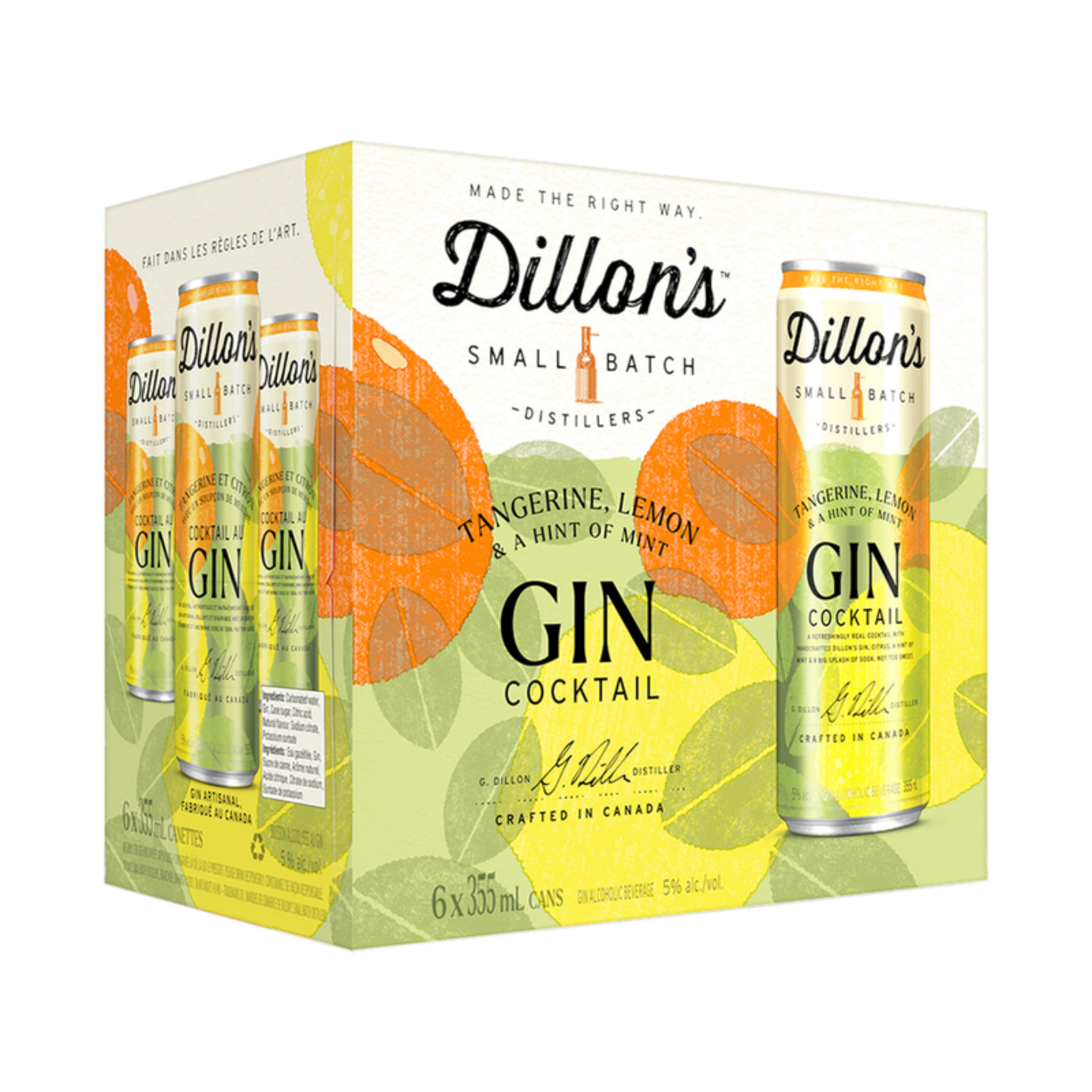 Dillons Gin - Tangerine Lemon 6pk